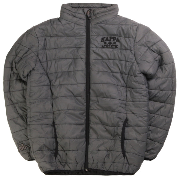 Kappa Women's Heavyweight Grey Puffer Jacket Small Full Zip Trendy