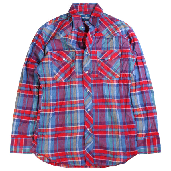 Wrangler Red Blue Check Vintage Long Sleeve Shirt Women’s M