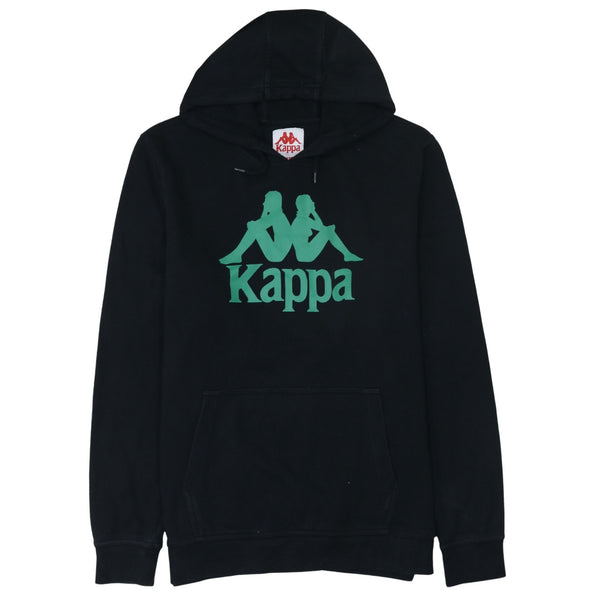 Kappa 90's Spellout Pullover Hoodie XLarge Black