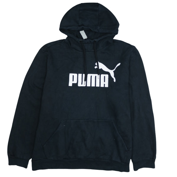Puma 90's Vintage Spellout Black Pullover Hoodie XXL