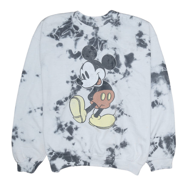 Vintage 90's Disney Mickey Mouse White Crew Neck Sweatshirt Large