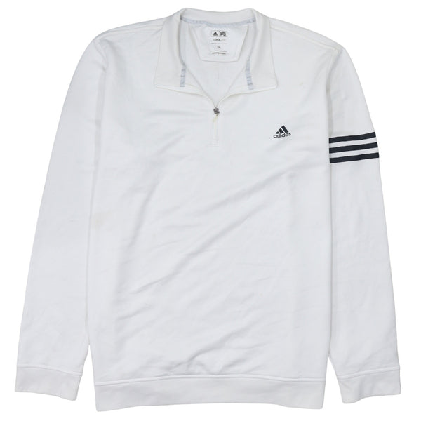 Adidas 90's Lightweight Quarter Zip Sweatshirt XXLarge (2XL) White