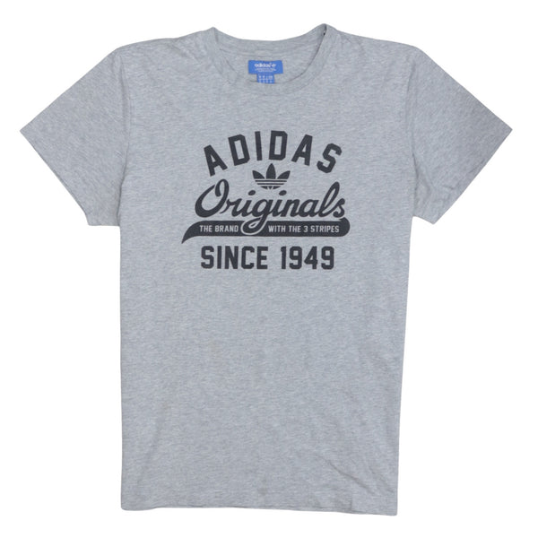 Adidas 90's Spellout Short Sleeves T Shirt Medium  Grey