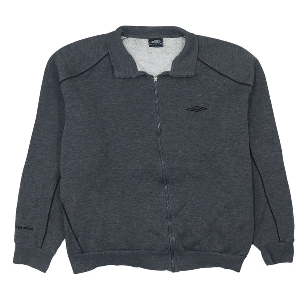 Umbro 90's Lightweight Full Zip Up Sweatshirt XLarge Black