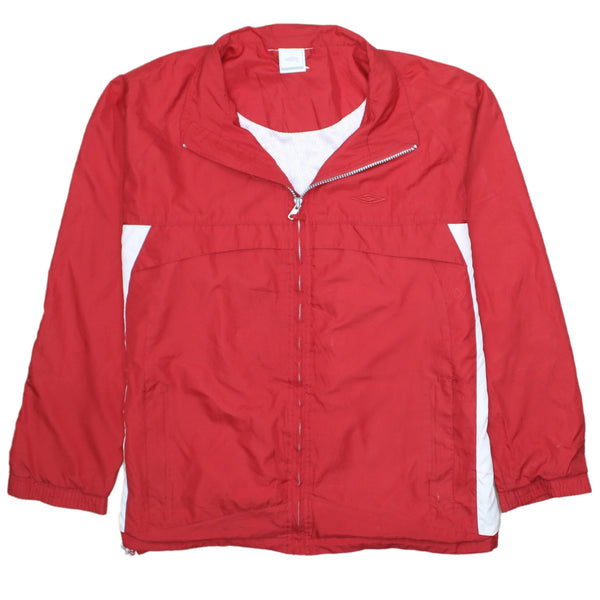 Umbro 90's Vintage Red Lightweight Full Zip Windbreaker Men's Large