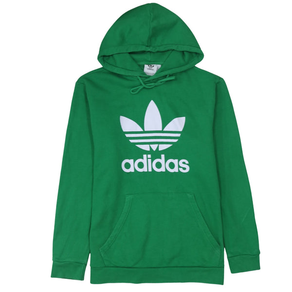 Adidas 90's Spellout Pullover Hoodie Large Green