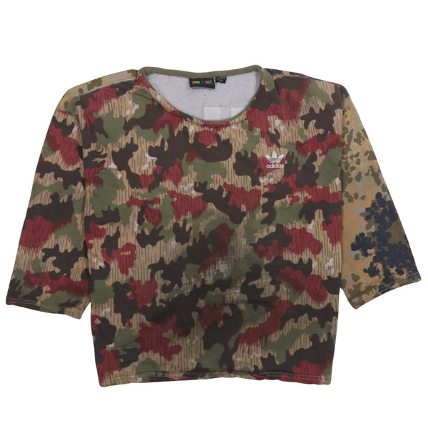 Adidas 90's Lightweight Crew Neck Sweatshirt XLarge Tan Brown