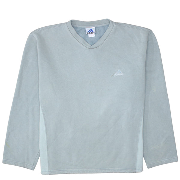 Adidas 90's Lightweight V Neck Sweatshirt XXLarge  Grey