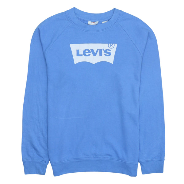 Levi's 90's Spellout Crew Neck Sweatshirt Medium Blue