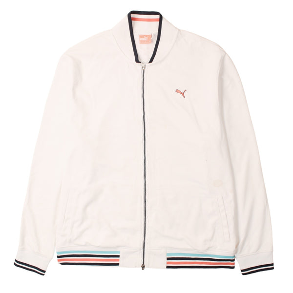 Puma 90's Heavyweight Full Zip Up Sweatshirt XXLarge (2XL) White