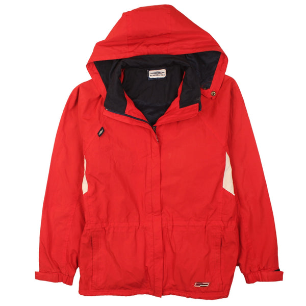 Umbro 90's Red Hooded Full Zip Up Windbreaker Men's Small Vintage