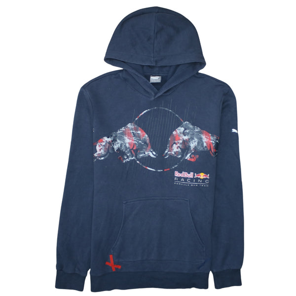 Puma 90's Red Bull Pullover Hoodie XLarge Navy Blue