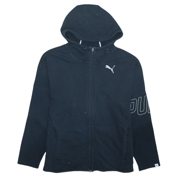 Puma 90's Vintage Black Sportswear Full Zip Hoodie Women's M