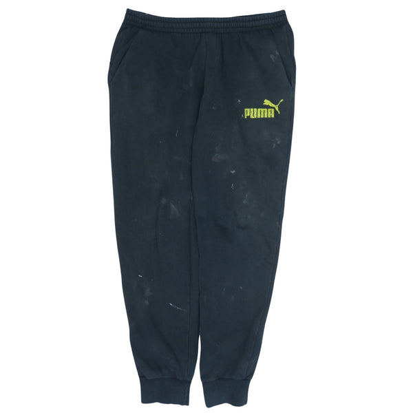 Puma 90's Vintage Black Joggers Sweatpants XL Elastic Waist Drawstrings