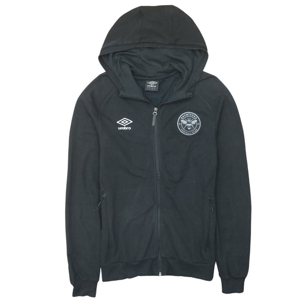 Vintage Umbro 90s Black Full Zip Up Sportswear Hoodie Small