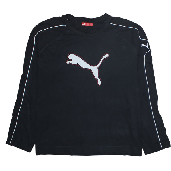Puma 90's Spellout Crew Neck Sweatshirt XLarge Black