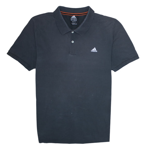 Adidas 90's Short Sleeves Quarter Button Polo Shirt XLarge Black