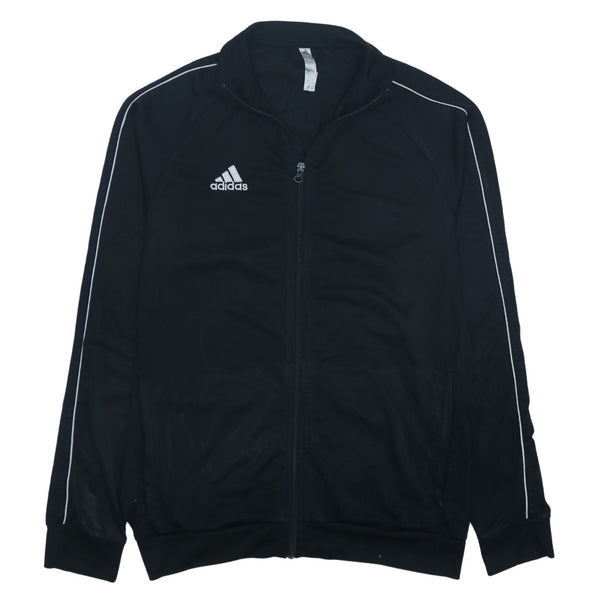 Adidas 90's Vintage Lightweight Black Full Zip Sweatshirt Large
