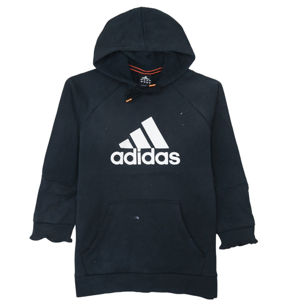 Adidas 90's Spellout Pullover Hoodie Large Black