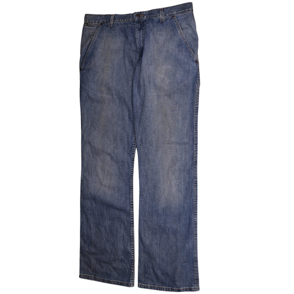 Wrangler Men's 34 Blue 90's Vintage Straight Leg Baggy Pants