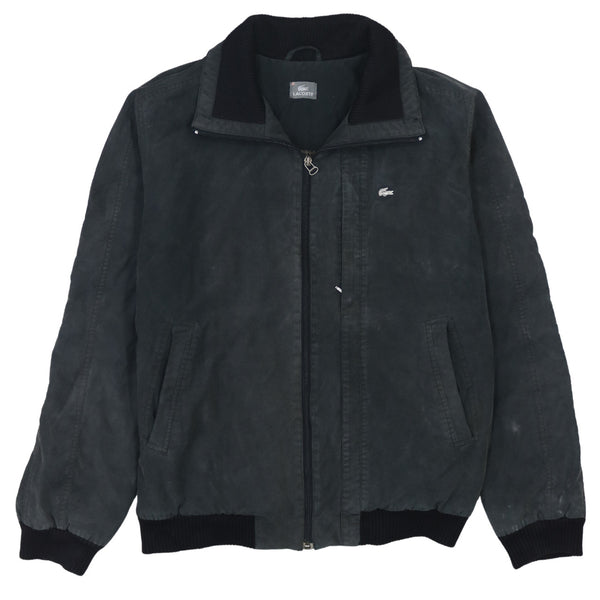 Vintage 90's Lacoste Black Windbreaker, Lightweight Full Zip Large