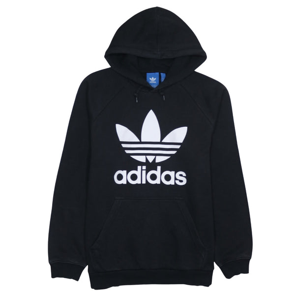 Adidas 90's Spellout Pullover Hoodie Large Black