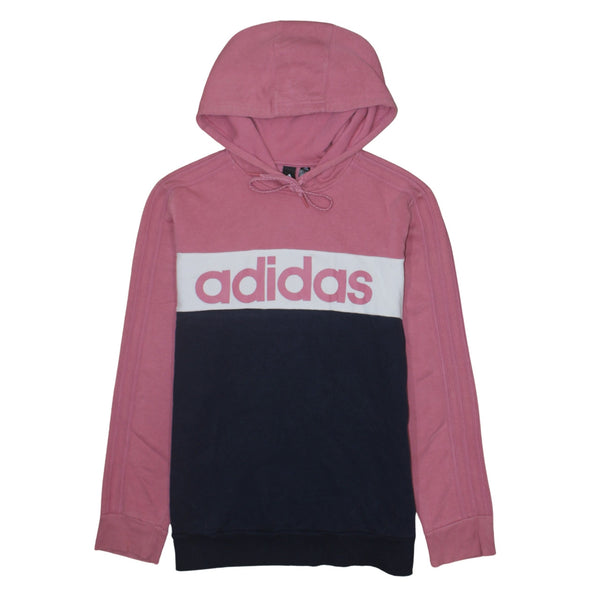 Adidas 90's Spellout Pullover Hoodie Large Black