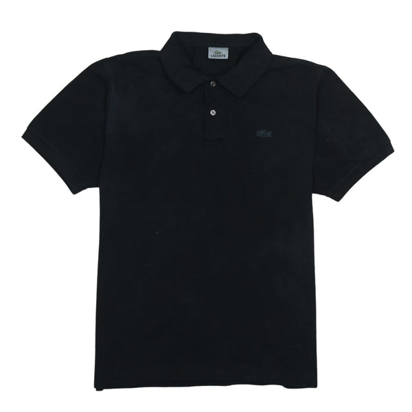 Lacoste 90's Short Sleeves Quarter Button Polo Shirt Large  Black