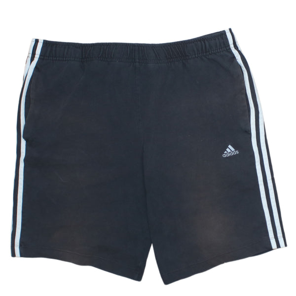 Adidas 90's Elasticated Waistband Drawstring Baggy Black Chino Shorts Men's Large