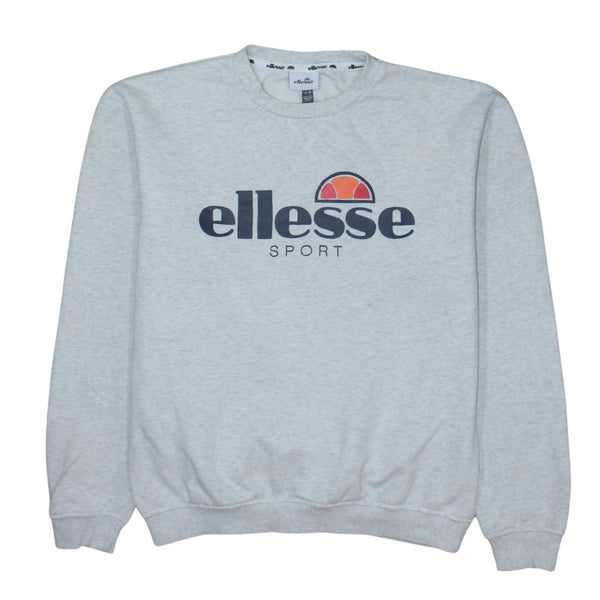Ellesse 90's Spellout Crew Neck Sweatshirt Large  Grey