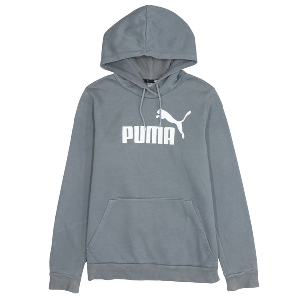 Puma Men's 90's Grey Spellout Pullover Hoodie, Medium, Vintage Style