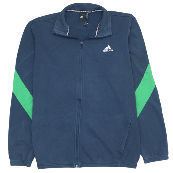 Adidas Vintage 90's Heavyweight Blue Full Zip Sweatshirt Men’s Large