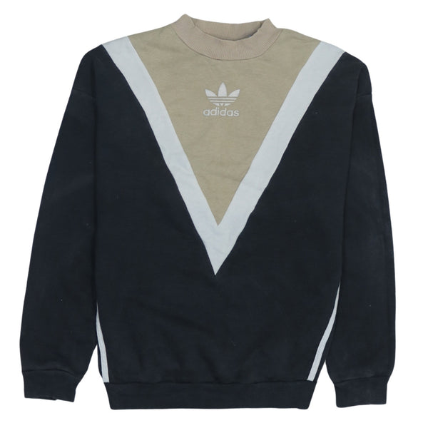 Adidas Women's 90's Lightweight Crew Neck Sweatshirt Large Beige Cream