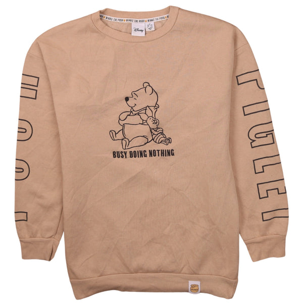 Vintage Disney 90s Winnie The Pooh Beige Cream Crew Neck Sweatshirt XS