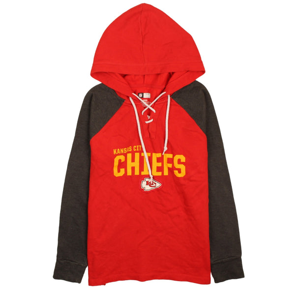Vintage Kansas City Chiefs Red NFL 90's Pullover Hoodie Women's Medium