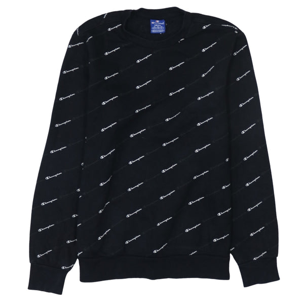 Champion 90's Lightweight Crew Neck Sweatshirt Small Black