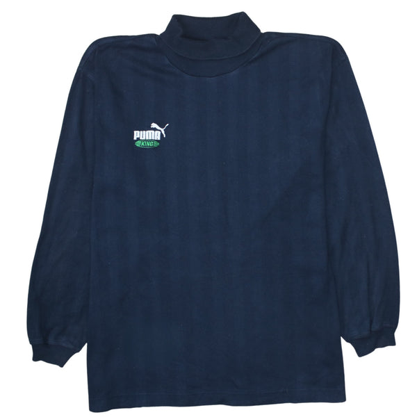 Puma 90's Lightweight Turtle Neck Jumper / Sweater XLarge  Navy Blue