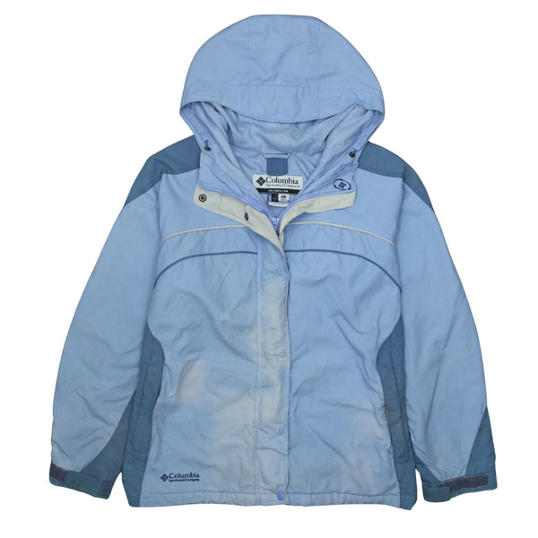 Columbia 90's Hooded Full Zip Up Windbreaker XLarge Blue