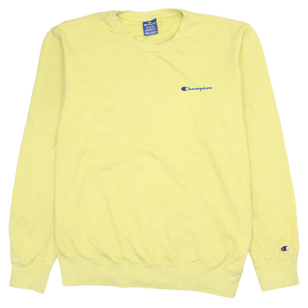 Vintage Champion 90s Yellow Heavyweight Crew Neck Sweatshirt Medium
