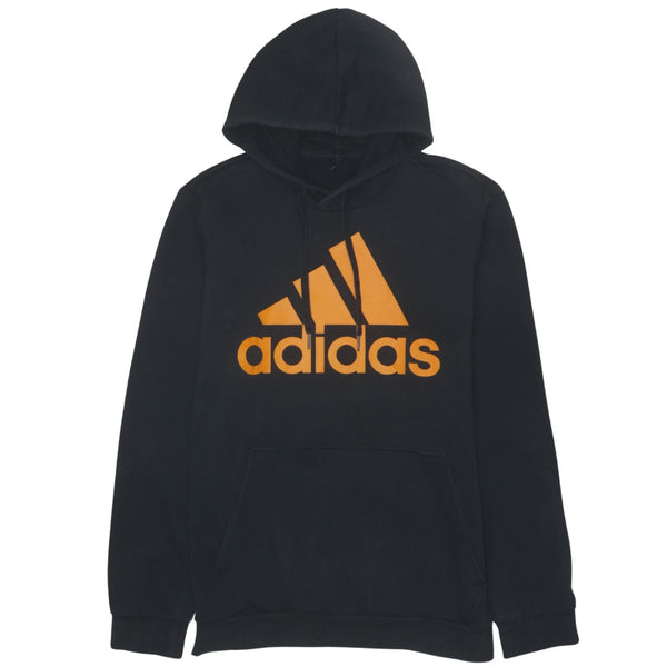 Adidas 90's Spellout Black Pullover Hoodie, Large Size, Vintage Classic