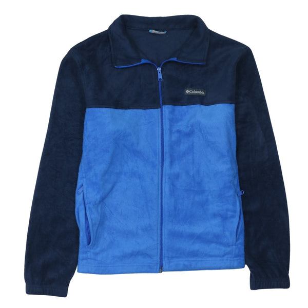 Columbia 90's Hiking Warm Full Zip Up Fleece Jumper XLarge Navy Blue