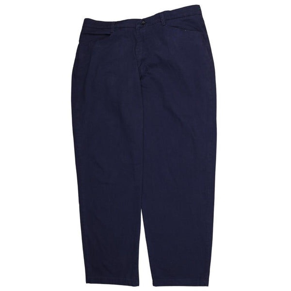 Lee Women's 90s Vintage Baggy Straight Leg Trousers Navy Blue 40