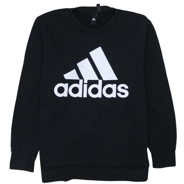 Adidas Vintage 90s Men's Black Spellout Crew Neck Sweatshirt XLarge