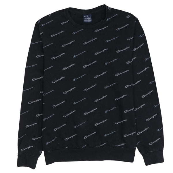 Champion 90's Plain Crew Neck Sweatshirt XXLarge (2XL) Black