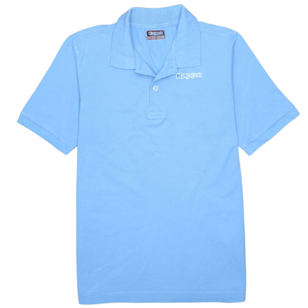 Vintage Kappa 90's Polo Shirt Medium Blue - Short Sleeves Quarter Button