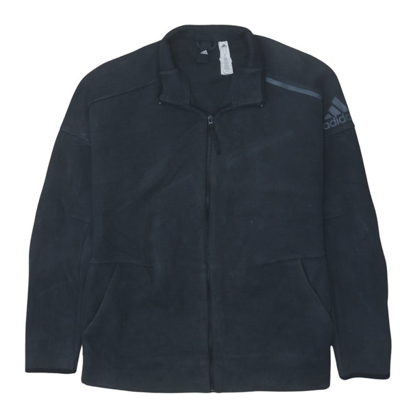 Adidas Vintage 90's Black Full Zip Sweatshirt Large