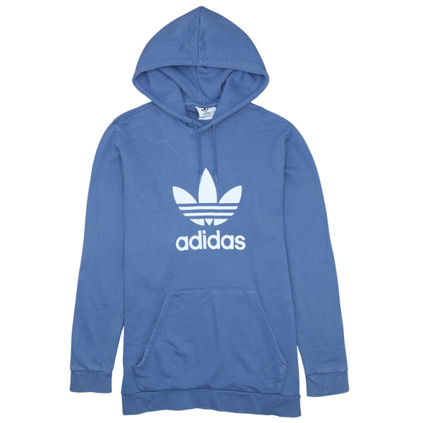 Adidas 90's Spellout Pullover Hoodie XLarge Blue