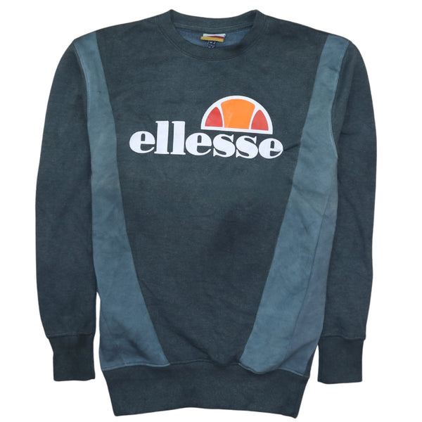 Ellesse Vintage 90's Black Spellout Crew Neck Sweatshirt Large