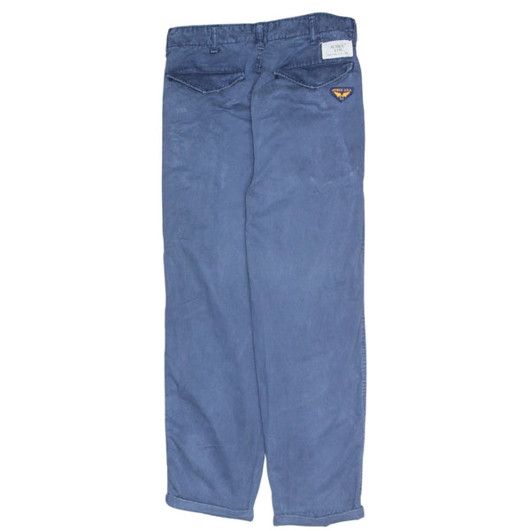 Avirex 90's Blue Casual Cotton Drawstring Trousers/Pants Men's 30