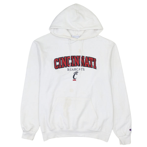 Champion 90's Cincinnati Bearcats Pullover Hoodie Large White